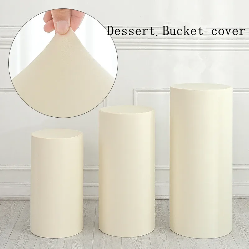 Dessert table cloth spandex fabric cylindrical Dessert bucket protector cover for Wedding banquet Decor Party props