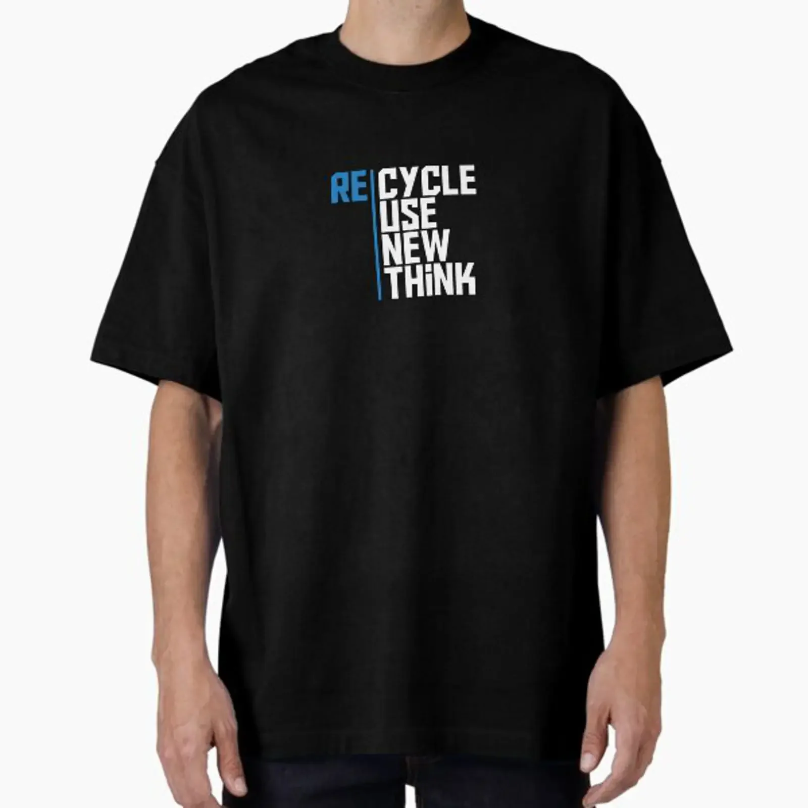 recycle reuse renew rethink Oversized T Shirt vintage Washed streetwear Breathable Unisex Versatile homme designer clothes