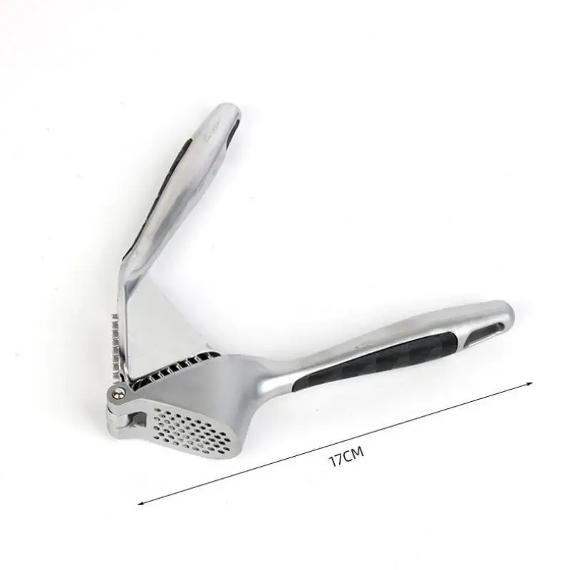 1PCS Garlic Press Zinc Alloy Garlic Mincer Crusher With Ergonomic Soft Grip Handle Easy To Squeeze Clean