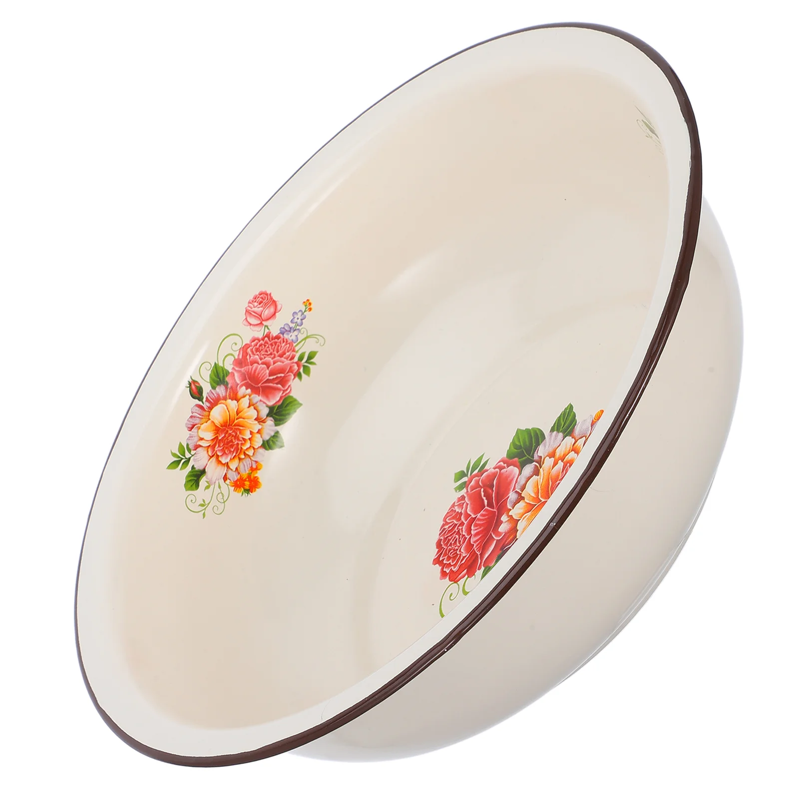 Enamel Basin Large Bowl Mixing Vintage Fruit Enameled Bowls Tray 3000X3000X900CM Sourdough Beige Washing