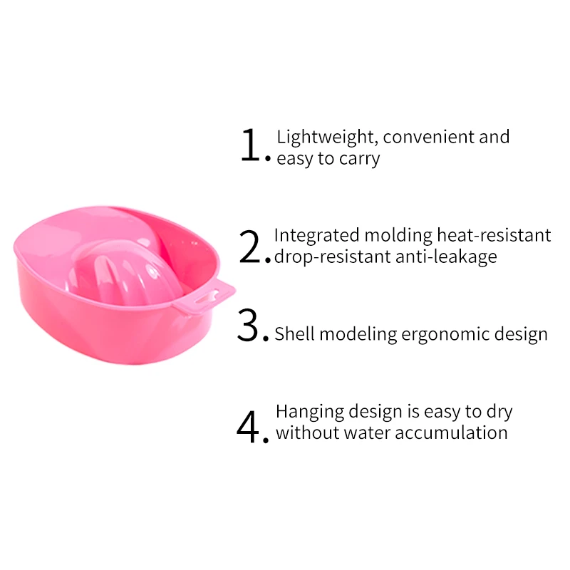 Maniküre Hand Soak Bowl Nagellackentferner – Anti-Aceton-Kunststoffschale, französisches Becken