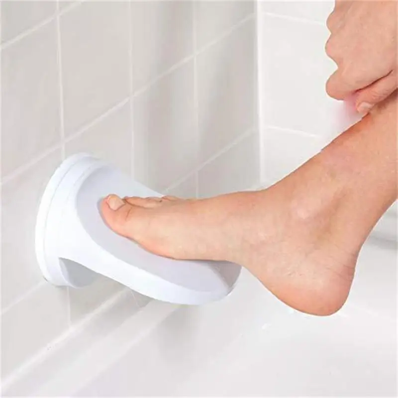 Shower Foots Rest Stand Bathroom Shaving Leg Step Aid Grip Holder Pedal Step Suction Cup Wall Mount Non-Slip Shower Foot Support