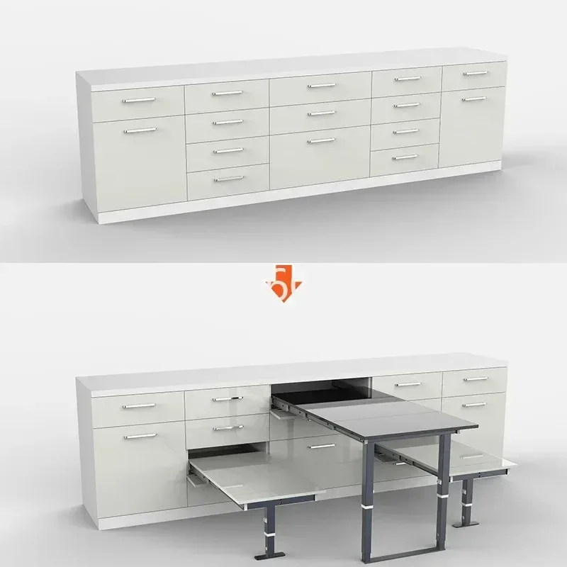SpotTwo-foot Folding Track Hidden Drawer Kitchen Side Table Slide Multi-section Track Folding Pull Out Table Rail