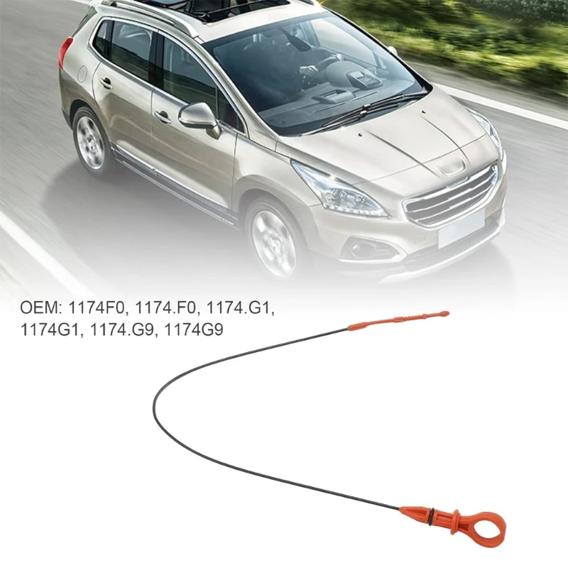 Car Engine Oil Fluid Level Dipstick for 308 3008 508 5008 Replace 1174G9 1174F0 1174G1 Oil Dipstick Precise Measurement H9EE
