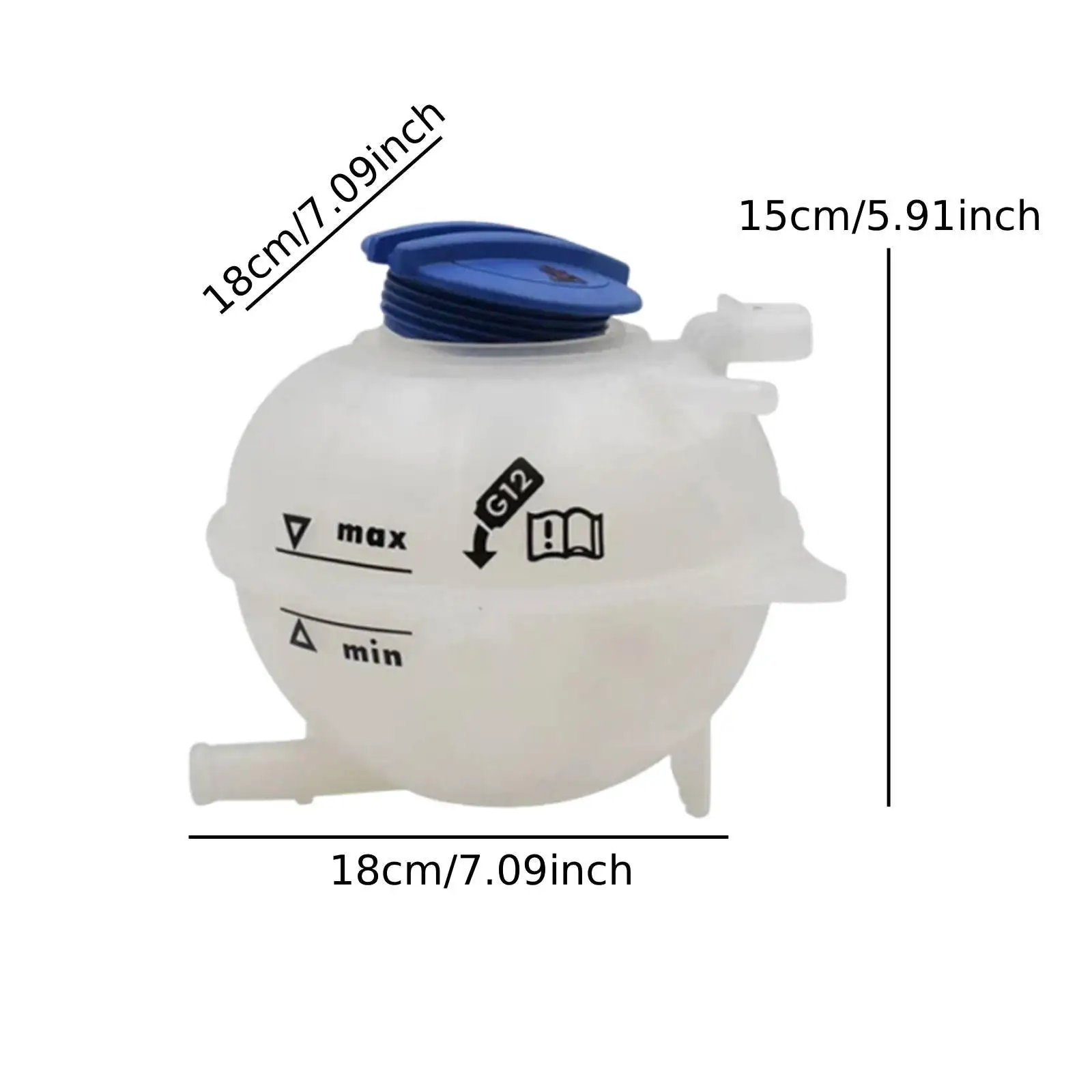 Coolant Radiator Reservoir Tank 6Q0121407A Replacement Repair Parts for VW Polo 02-17 Automotive Accessories 20x16x16cm