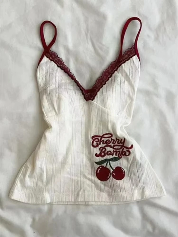 Summer 2000s Outwear Lace Plaid Corset Vest Two Pieces Hot Girls Sweet Spicy Slim Y2k Crop Top Casual Korean Fashion Camis Chic image 5