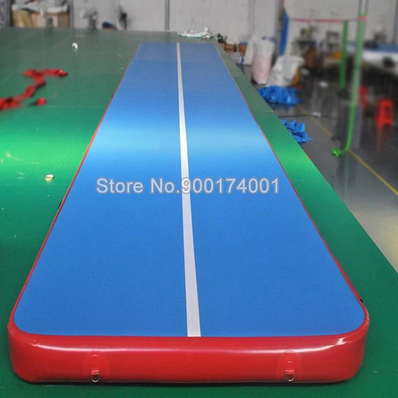 AqAirtrack-Piste Gonflable de 6m x 2m x 0.2m, avec Pompe Électrique Gratuite, pour Enfant et Adulte