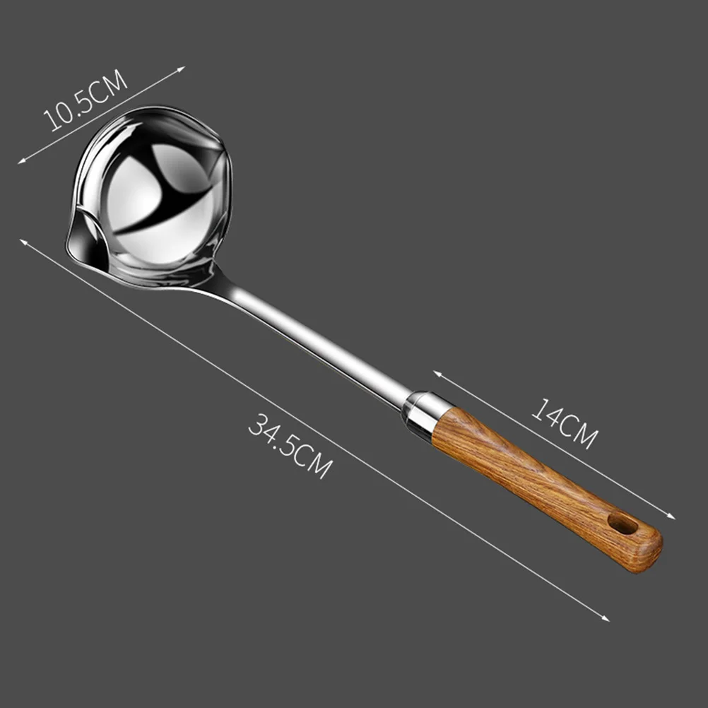 

Filter Soup Ladle Kitchen Cookware Separator Oil Separator Spoon Heavy Duty Long H Soup Ladle Oil Filter Scoop