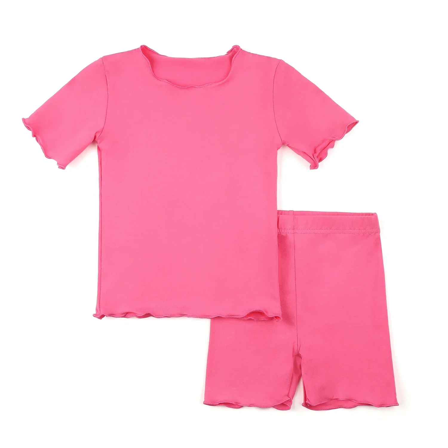 Ruffkids Summer Modal Pjs piżama dziecięca Loungewear piżama piżama z krótkim rękawem dopasowana odzież dziecięca chłopcy dziewczynki zestawy piżam