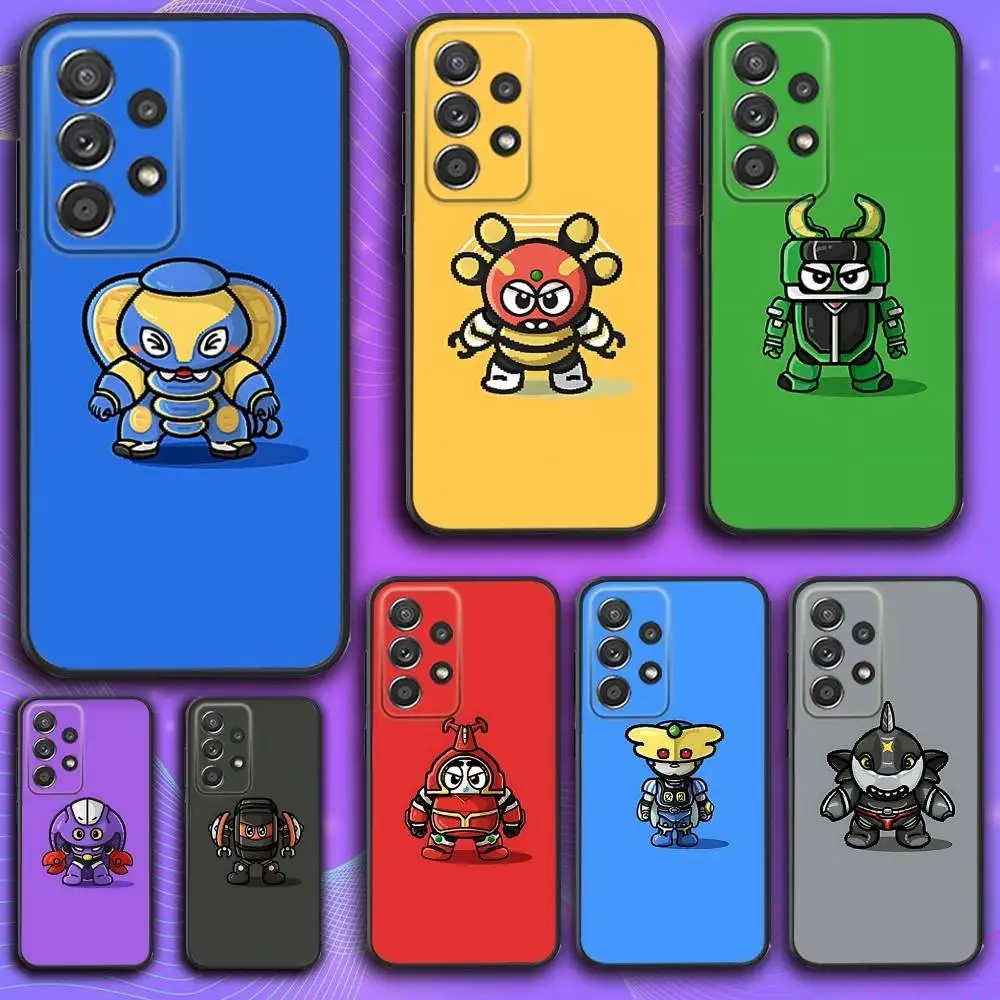 

B-Robo Cute K-Kabutack Phone Case For Samsung S 25,24,23,22,30,21,10,9,Ultra,Plus,Lite,FE,4,5 G Soft Black Case