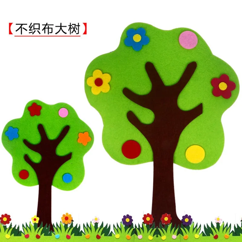 [LULU074]3D Felt Craft Cartoon Blackboard Wall Decor with Removable Wall Stickers for Classroom, School, and Room decor