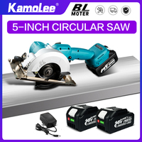 Kamolee Wireless Charging Circular Saw 5-inch Brushless Electric Saw Woodworking Tools Compatible with Makita18V-21V 6.0Battery