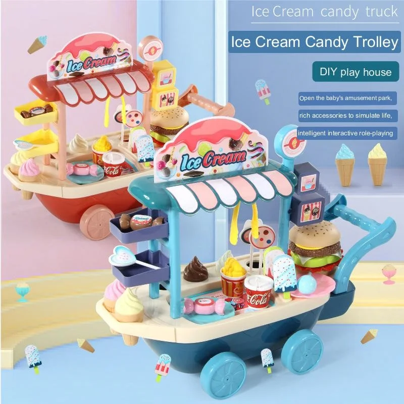 

Children play house Yi Hui ice cream really car simulation mini candy ice cream cart toys boys and girls set