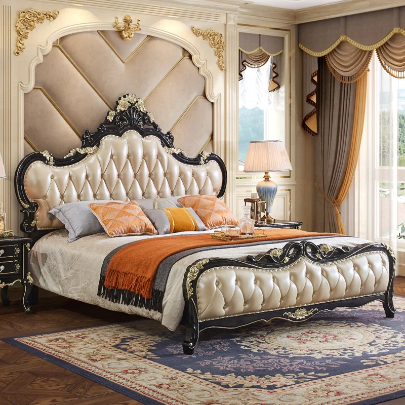 

Headboard Minimalist Bed Designer High End Nordic Design Bedroom Bed Aesthetics Fashionable Double Muebles Bedroom Furniture