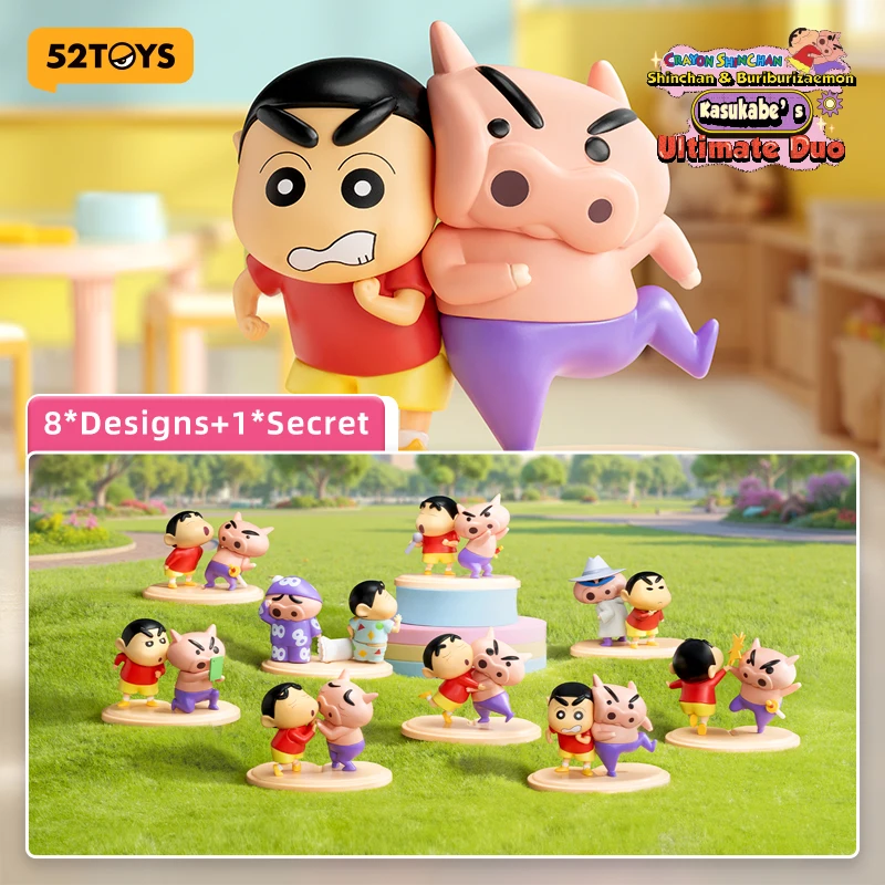 

52TOYS Mystery Box Crayon Shinchan & Buriburizaemon – Kasukabe’s Ultimate Duo, random Collectible ToyDesktop Decoration Gift