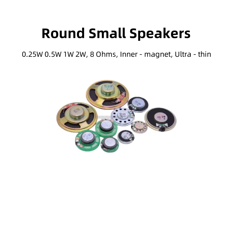 Speakers, 8Ω, 0.25W/0.5W/1W/2W/3W, 8R, for Kids' Toys, Inner - Magnet, Ultra - thin