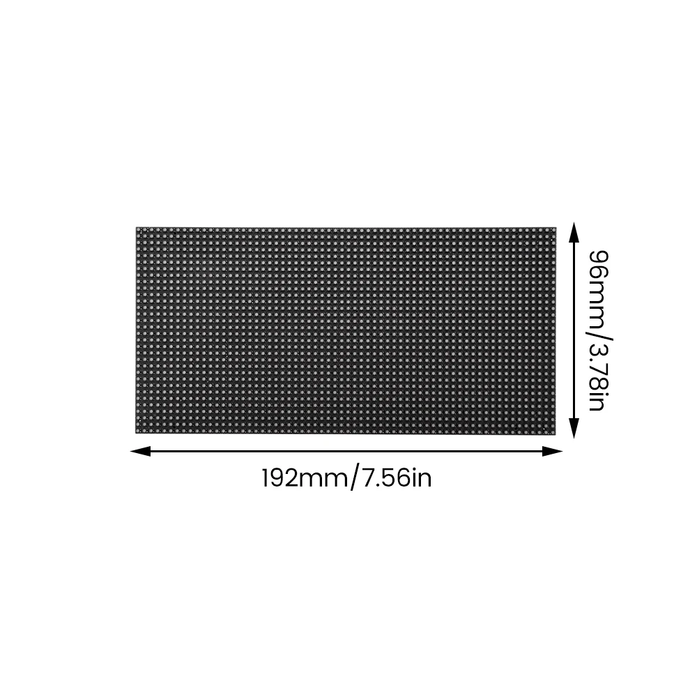 Wyświetlacz ledowy wewnętrzne 64x32 piksele 1/16 skanowania 192x96mm pełnokolorowa tablica LED do banerów reklamowych