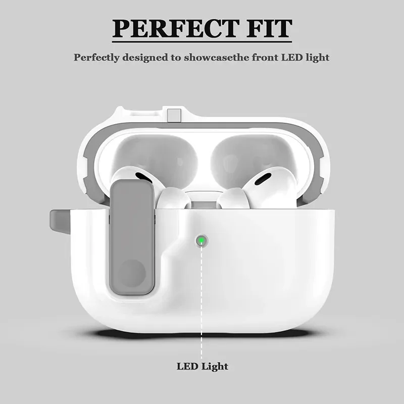 Auto Snap Switch and Secure Lock Clip Case Design Compatible with For Airpods Pro 2nd 1st Generation USB-C Cover For Airpods 3 2