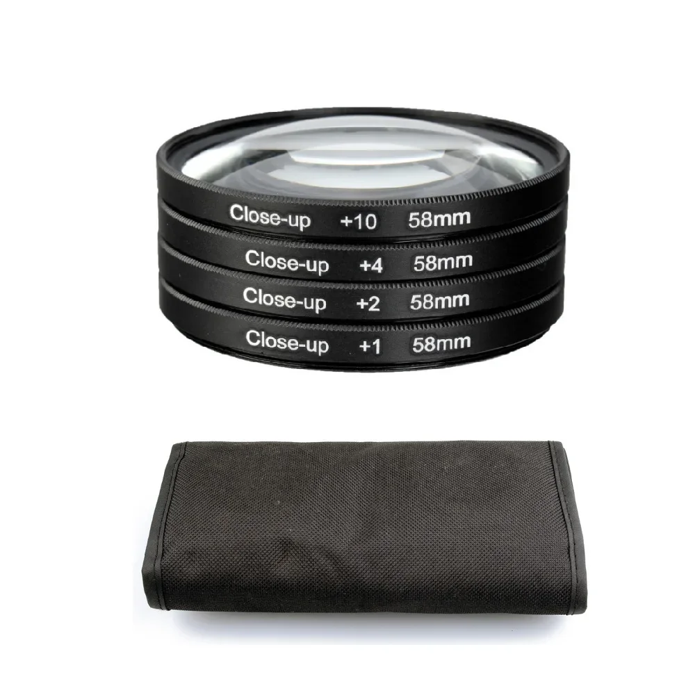 Lightdow Macro Close Up Filter Kit Lens Filter +1+2+4+10 49mm 52mm 55mm 58mm 62mm 67mm 72mm 77mm 82mm for Nikon F Canon Camera