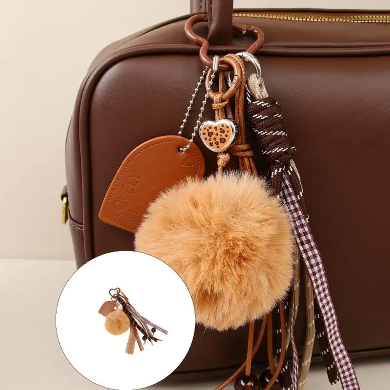 

Bag Pendant Charm Braided Rope Keychain Bag Charms for Purse Handbags Bag Accessories Car Charm for Women Girls Gifts 6XDA