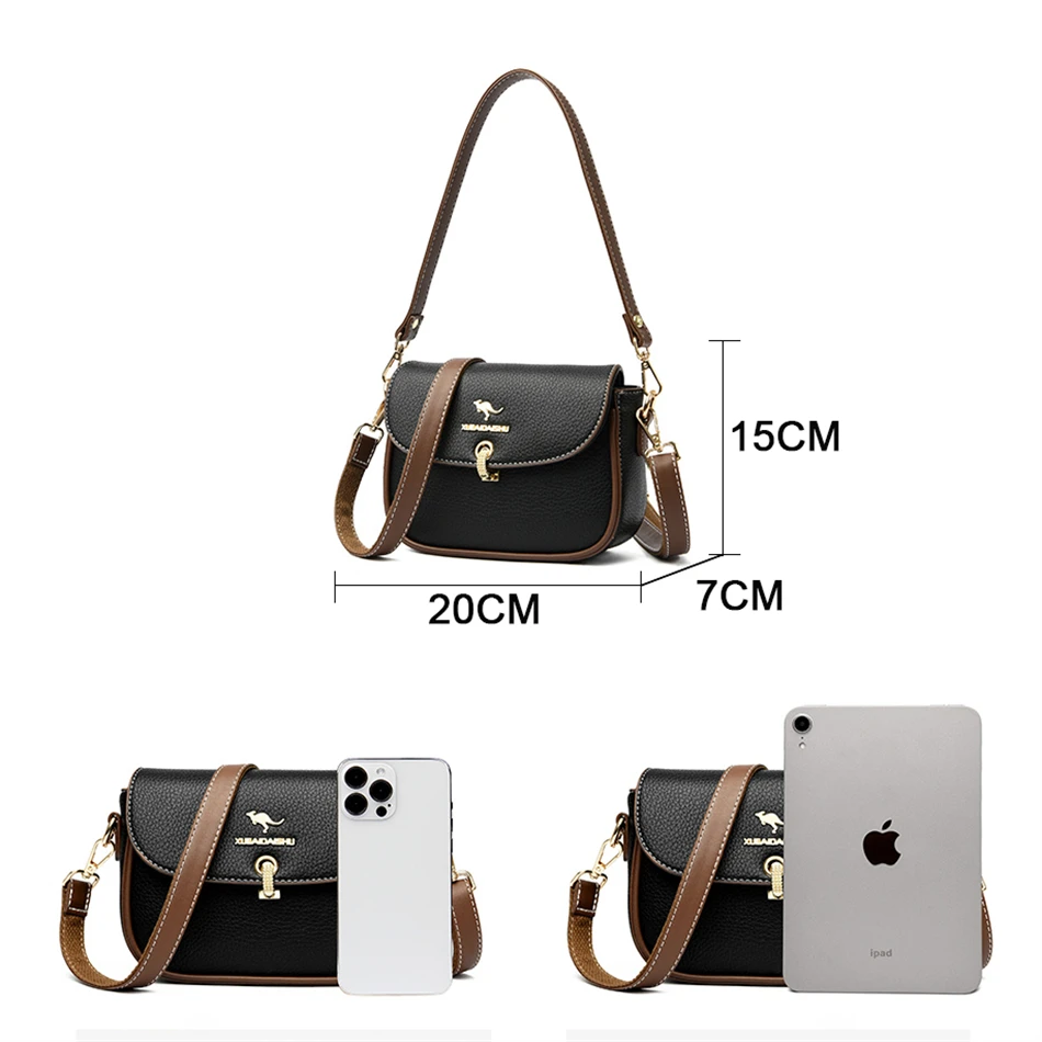 Luxury Designer High Quality Leather Shoulder Crossbody Bags for Women Fashion Classic Ladies Shopping Bag Messenger Bag Handbag