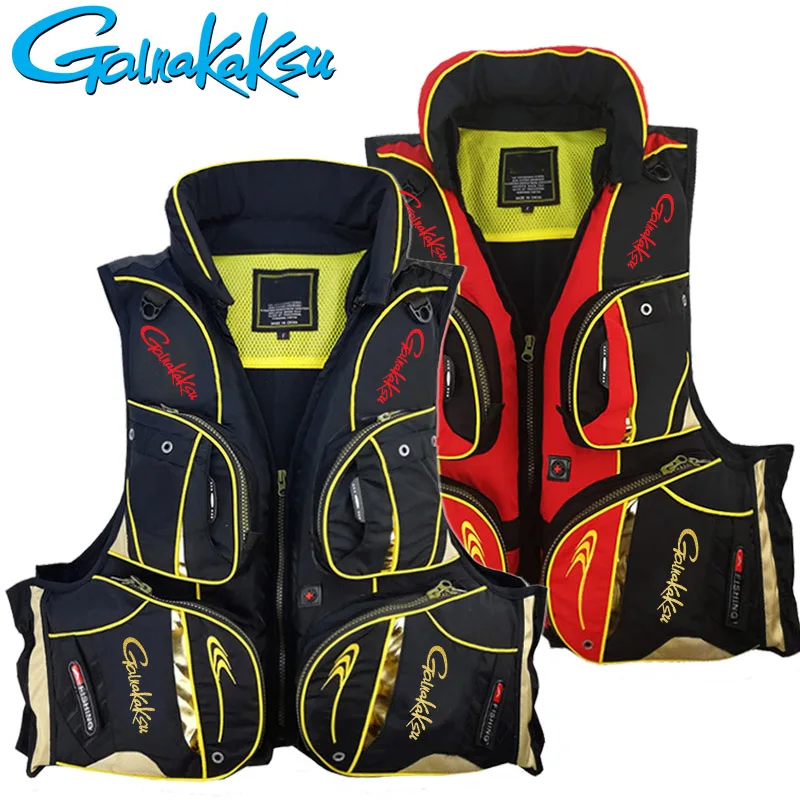 

2023 Reflective Fishing Life Jacket Vest Large Size Multi Pocket High Buoyancy Fishing Vest Outdoor Life Vest Customized LOGO