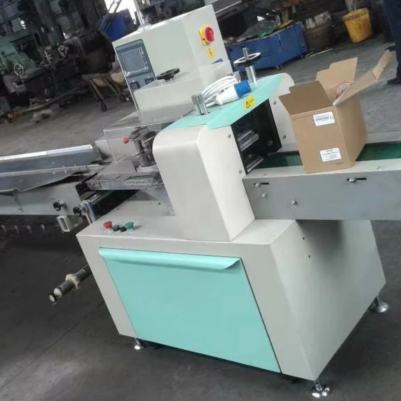 Customized Stainless Steel Automatic Pillow Packing Machine High Speed Flow Wrapper for Biscuit Cookie Bakery Snack Food