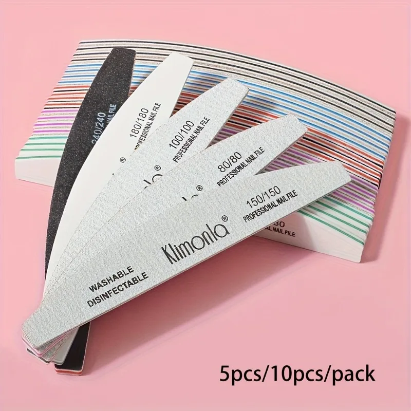 5PCS Professional Nail File Buffing Block Dual Sided Nail Shaper No Shedding for Manicure