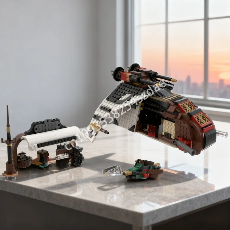 

883pcs MOC Pirate Gunship Creator 3 1ed Model Building Christmas Gifts Blocks Construction Assemble Brick Kids Toy Birthday