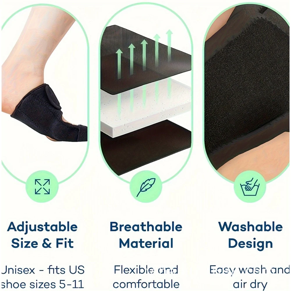  1/2 Stück Bunion Brace – Glätteisen mit großer Zehenkorrektur und Schiene – orthopädische Ärmel-Fußwickelunterstützung für Männer und Frauen – Detail 6