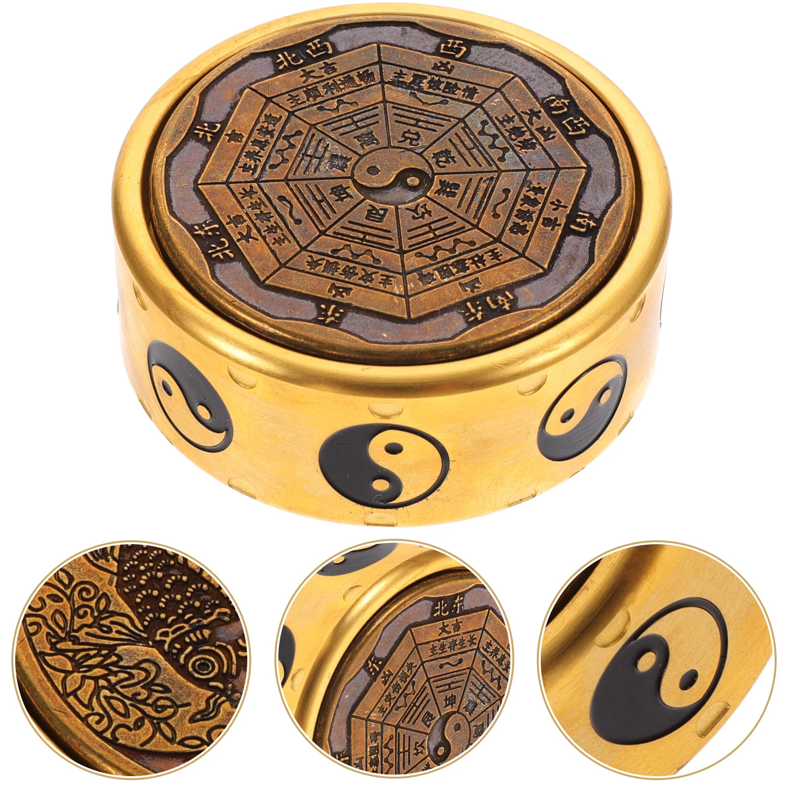 Giroscopio da dito leggero in ottone a otto diagrammi, antistress, in metallo, per adulti e bambini