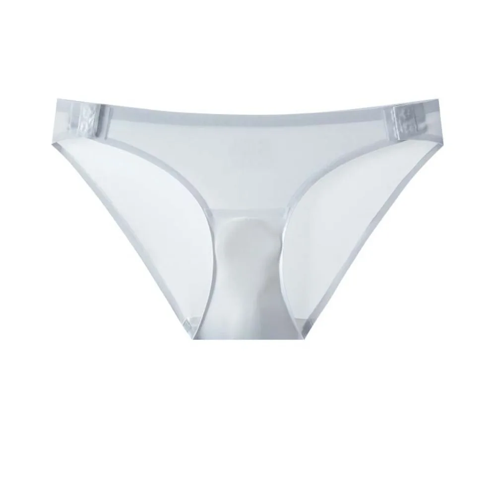 with Side Buckle Women Anti-embarrassment Briefs Underpants Ice Silk Invisible Triangle Underwear Lingerie Seamless