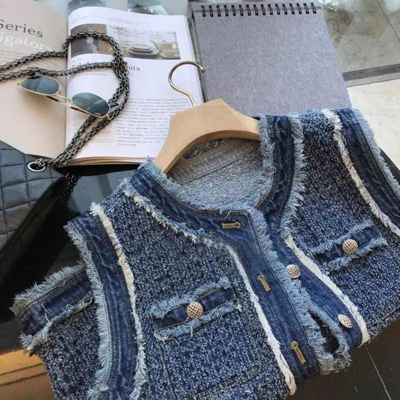 الفاخرة خمر الجاكار صدرية سترة المرأة أكمام سترة الاتجاه الجديد Vestes أعلى شرابات المرقعة سترة واحدة الصدر