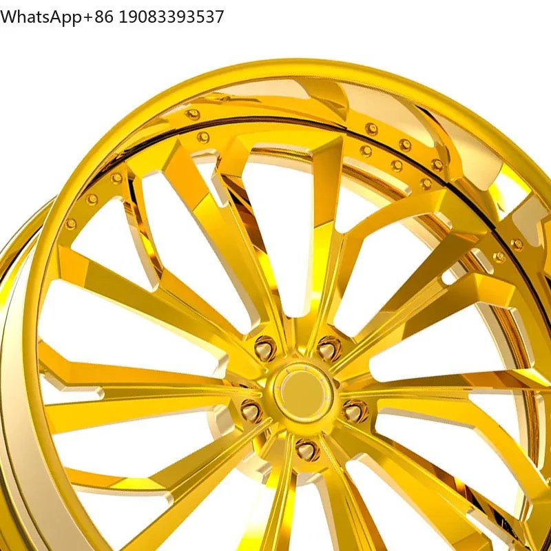 Deep Lip Dish Forged Wheels Golden 18 19 20 21 22 23 24 26 Inch Customized 5x120 Forged Rims for Cars