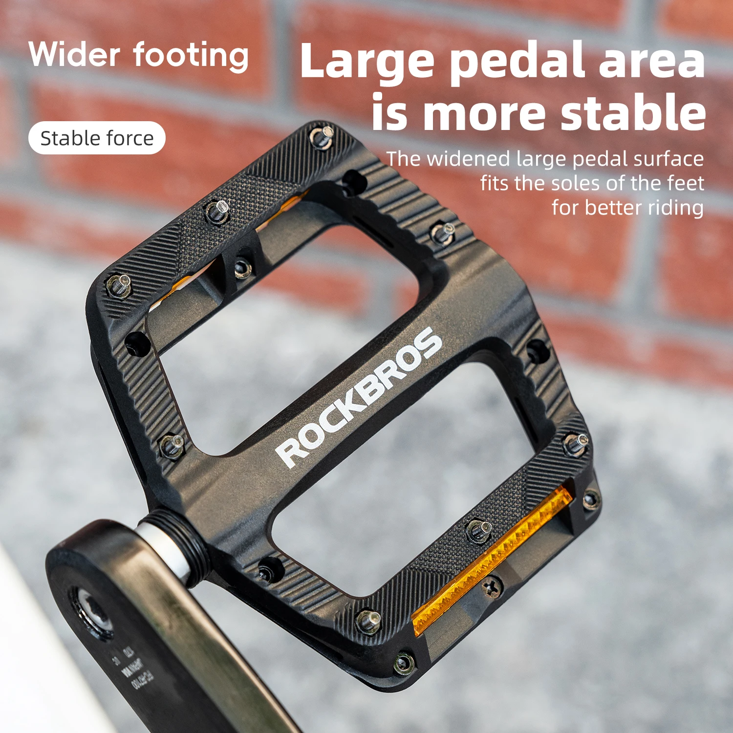ROCKBROS Nylon Bicycle Pedals Bike Ultralight Seal Bearings Cycling Nylon Road Mtb Pedals Flat Platform BIke Pedals Accessories image 6