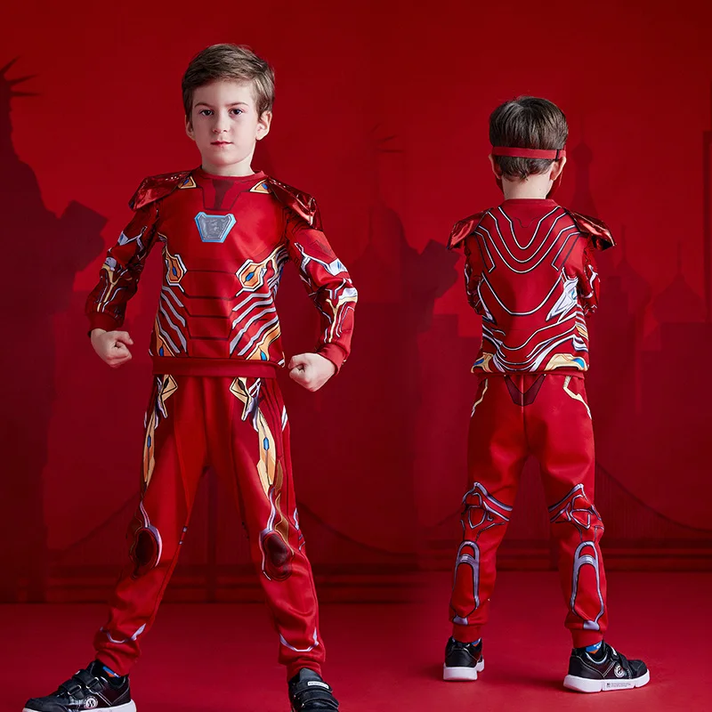 Marvel Iron Man Kid suit Captain America Suit Coat Iron Spider-Man Kid suit hoodie Spring and Autumn suit