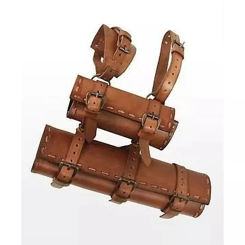 Medieval Samurai Knight Pirate Leather Double Sword Frog Renaissance Costume Accessory LARP Dagger Rapier Holder Belt Holster