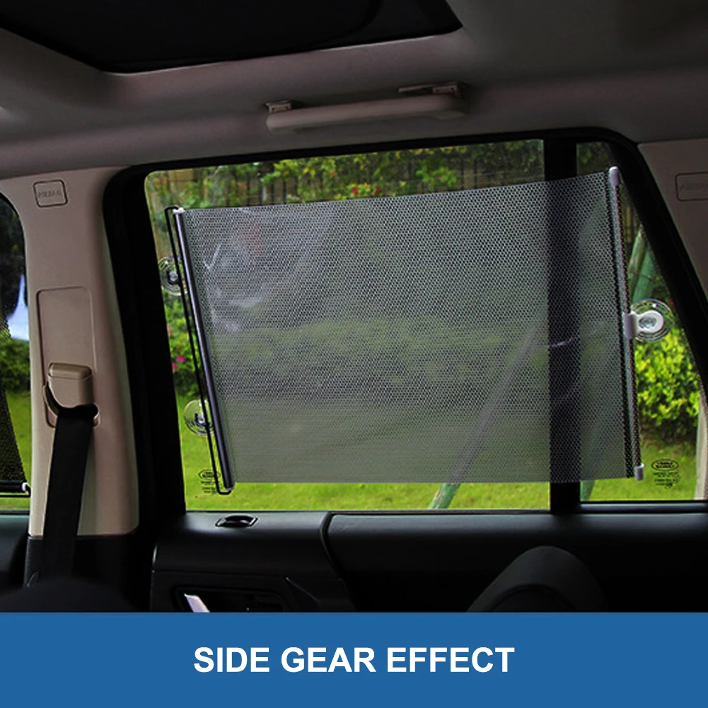 Car Auto Sunshade Curtain Auto Retractable Sunshade Front Windshield Sunscreen Heat Insulation Curtain Car Sun Visor