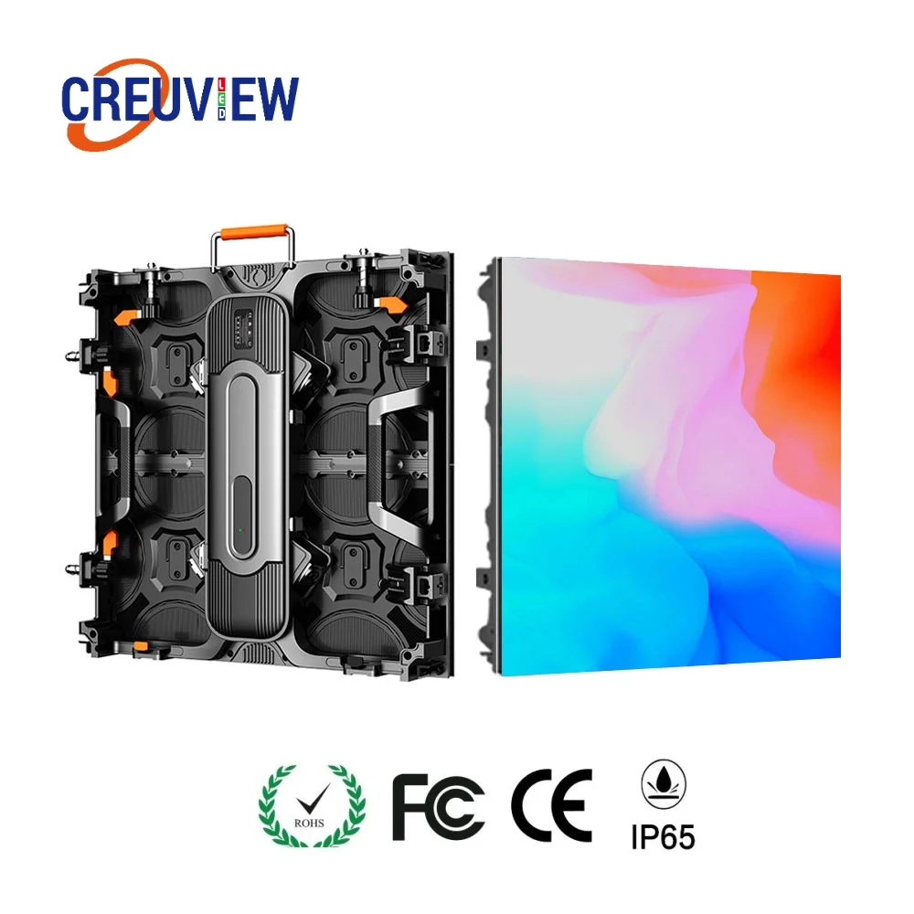 P2.604P2.976P3.91P4.81 Outdoor Rental LED Display Screen Panels 500x500mm Mobile LED Cabinet For Stage background