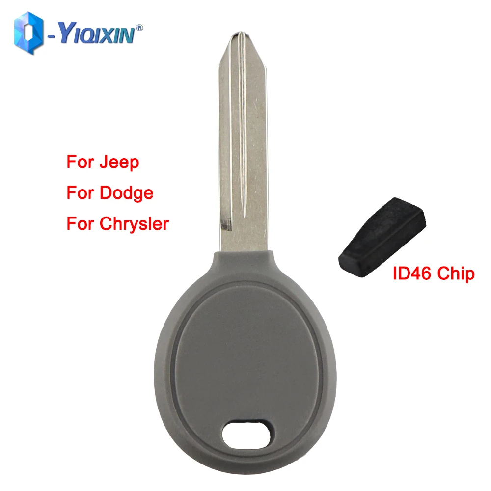 YIQIXIN – porte-clés de voiture, transpondeur ID46, étui pour Jeep Wrangler 1998 2006, pour Chrysler 300, paisible, Dodge Magnum, caravane, Dakota