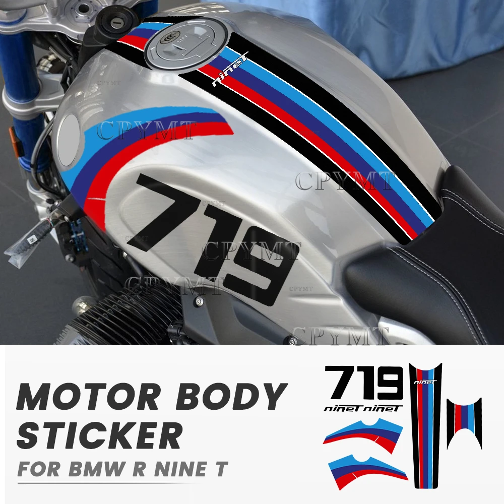 

Motorcycle Body Sticker Tank Pad reflective waterproof Protection Sticker Kits Fit For BMW R NineT Motorcycle Accessories 14-18