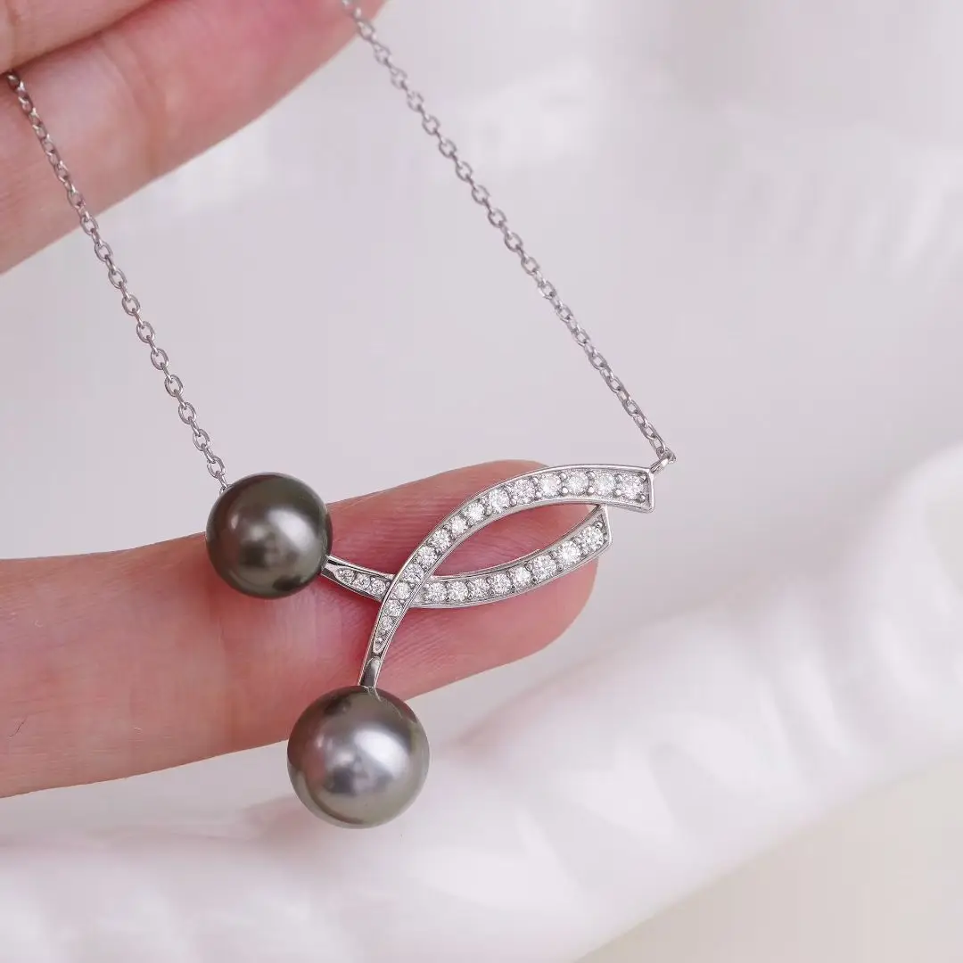 

Крепления для ожерелья из стерлингового серебра S925, фурнитура для ювелирных изделий, детали, фурнитура, аксессуары для жемчуга 8-10 мм, 3 шт./лот