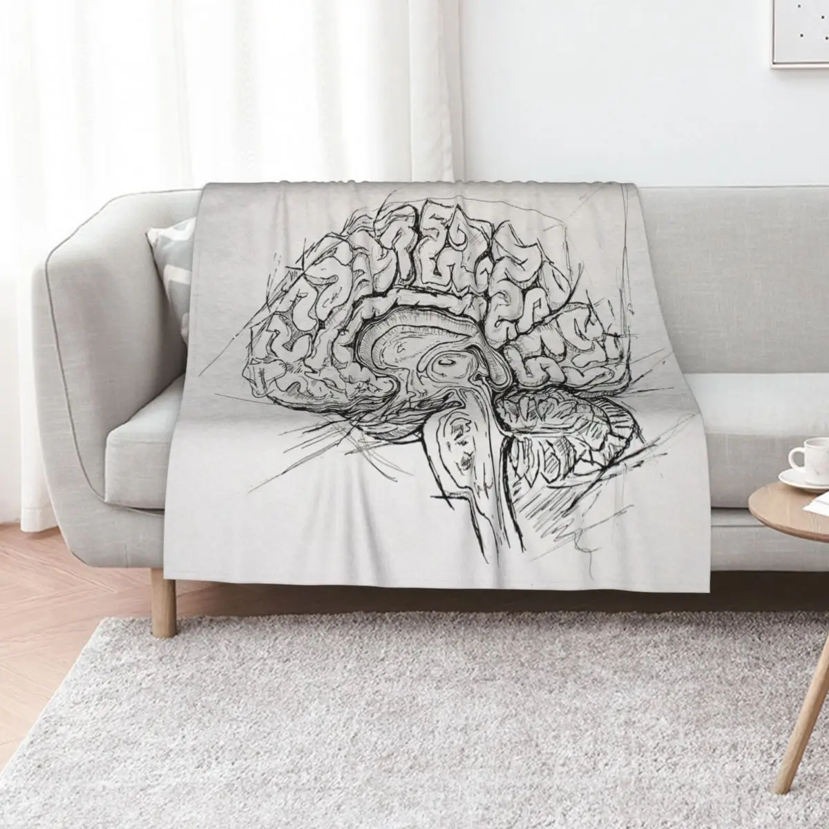 Brain Throw Blanket Luxury Designer Soft Plaid warm winter Summer Hair Blankets For Sofas Blankets