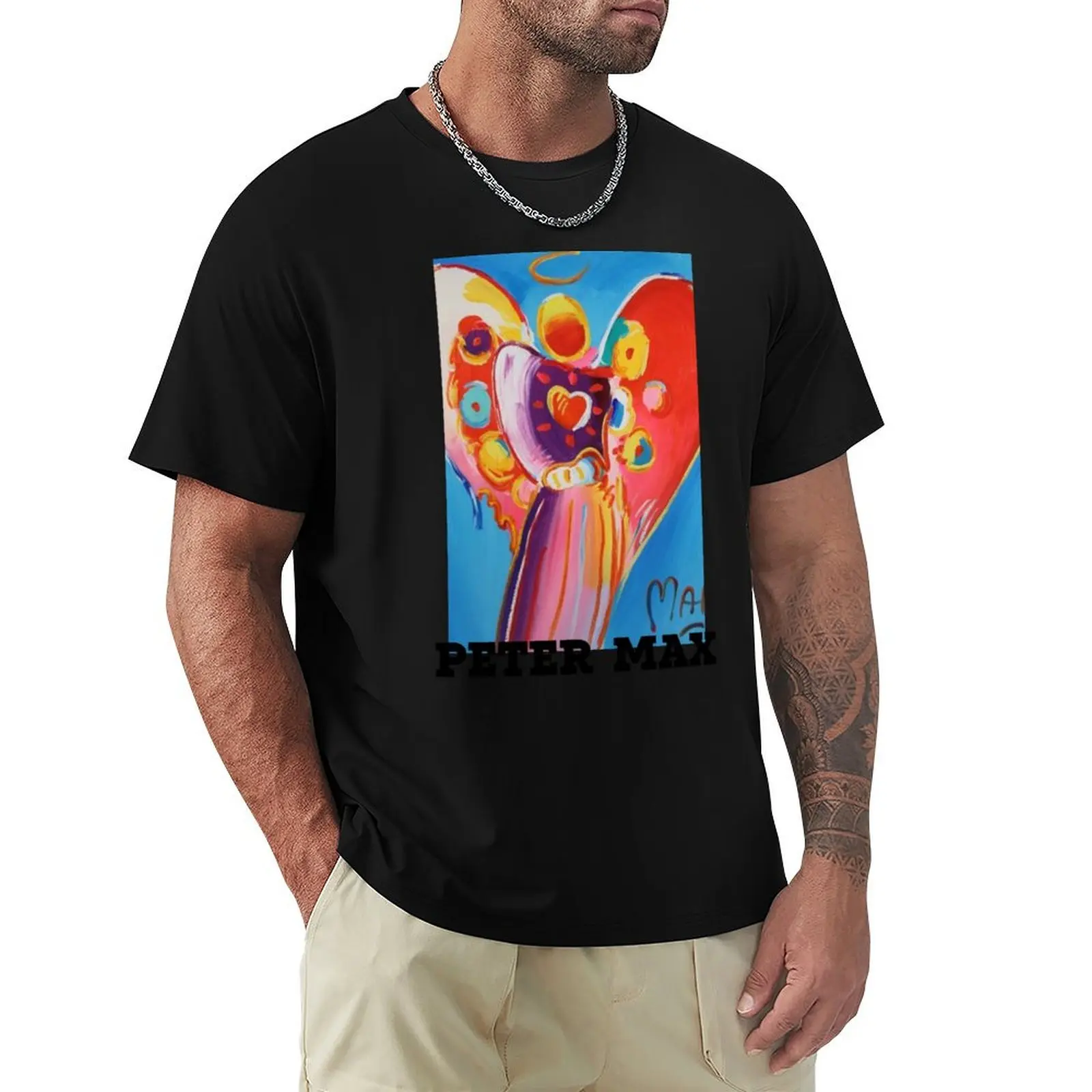 

Футболка Peter Max Painting, винтажные летние топы, мужская футболка с короткими рукавами