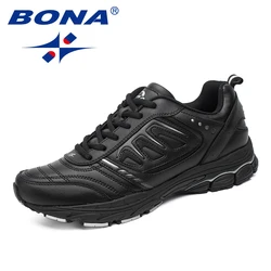 BONA New Style Men Running Shoes Ourdoor Jogging Trekking Sneakers Lace Up Athletic Shoes Comfortable Light Soft