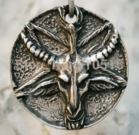 Baphomet Pendant Necklace Goth Wicca Pentacle Mohanned Pentagram Occult Pagan Witch Gothic Jewelry