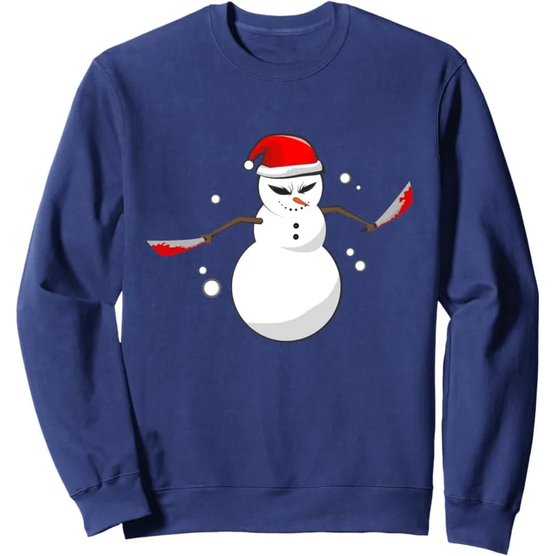 Christmas Killer Snowman Horror Funny Winter Holiday Sweatshirt