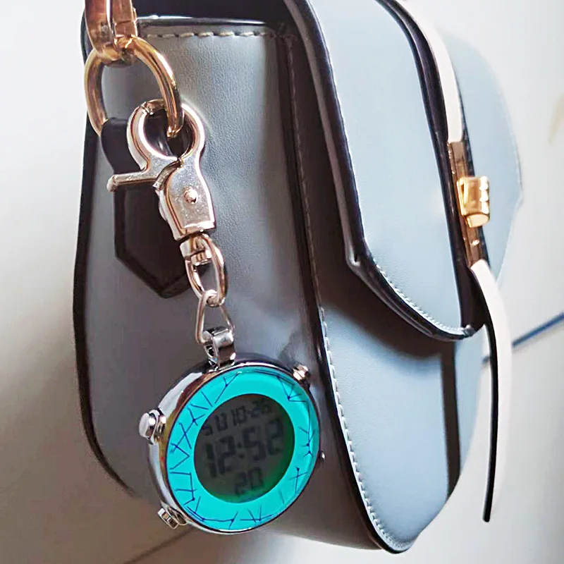 Luminous Alarm Clock Nurse Watch Backpack Digital Hanging Watch Outdoor Electronic Watch Chest Watch Portable Keychain Style