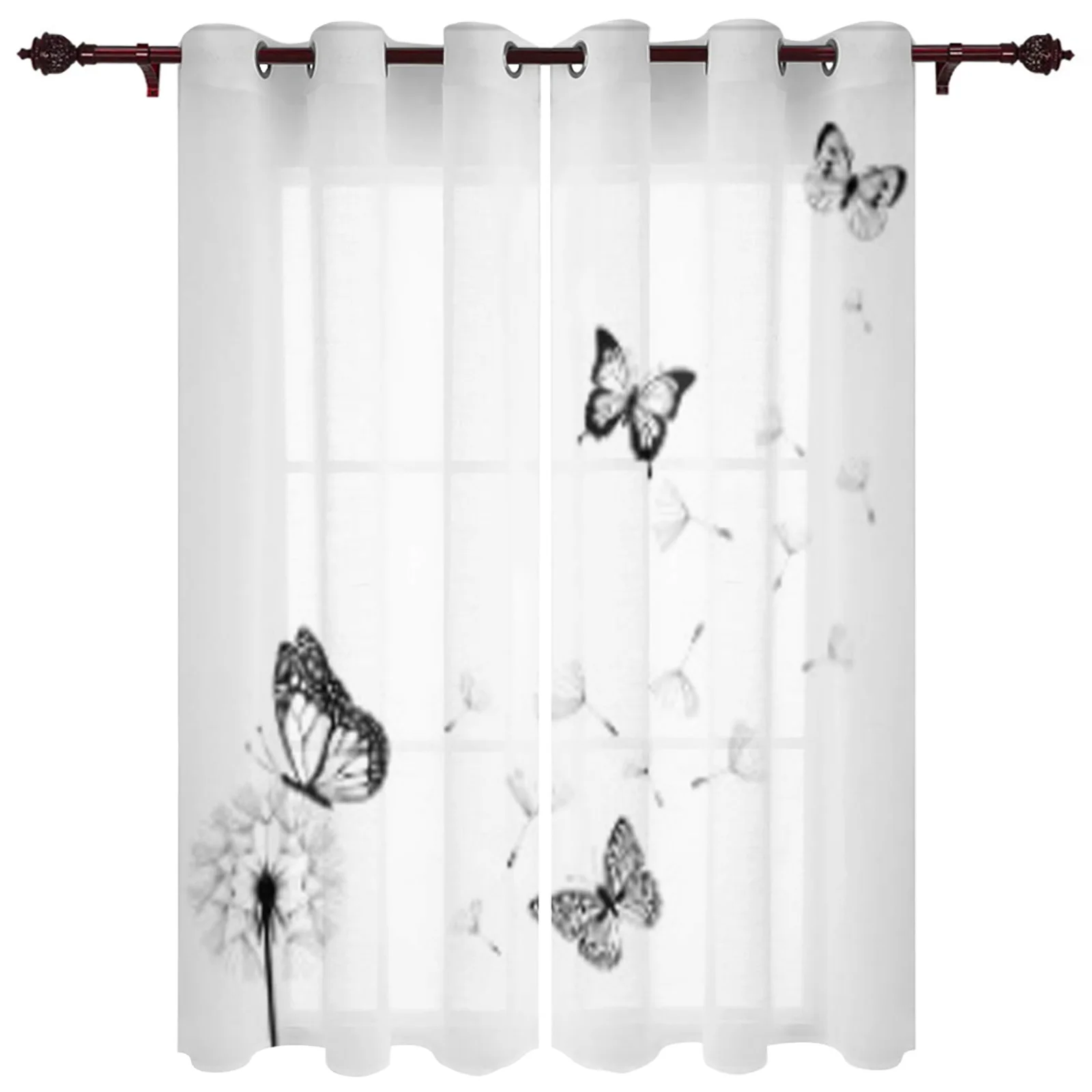 

Dandelion And Butterfly Curtains For Living Room Children Bedroom Decoration Curtains Home Kitchen Windows Drapes