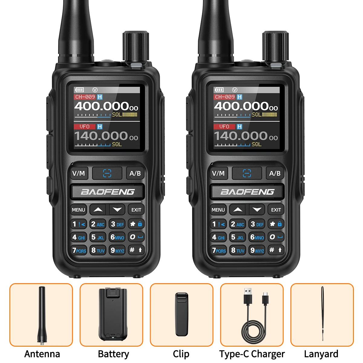 BAOFENG UV-5R Mini Walkie Talkie Multi Band Bluetooth Programmering Draadloze Kopieerfrequentie 999CH Type-C Lange afstand Tweerichtingsradio